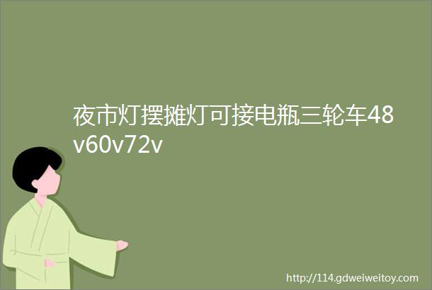 夜市灯摆摊灯可接电瓶三轮车48v60v72v